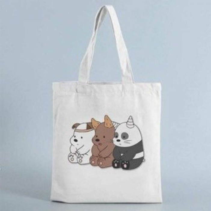 [HÀNG NEW] Túi Vải Bố Tote Họa Tiết 🐻 Ba Con Gấu 🐻 Đẹp Dễ Thương Cho Nữ Có Thể Đựng Laptop Đi Chơi Du Lịch