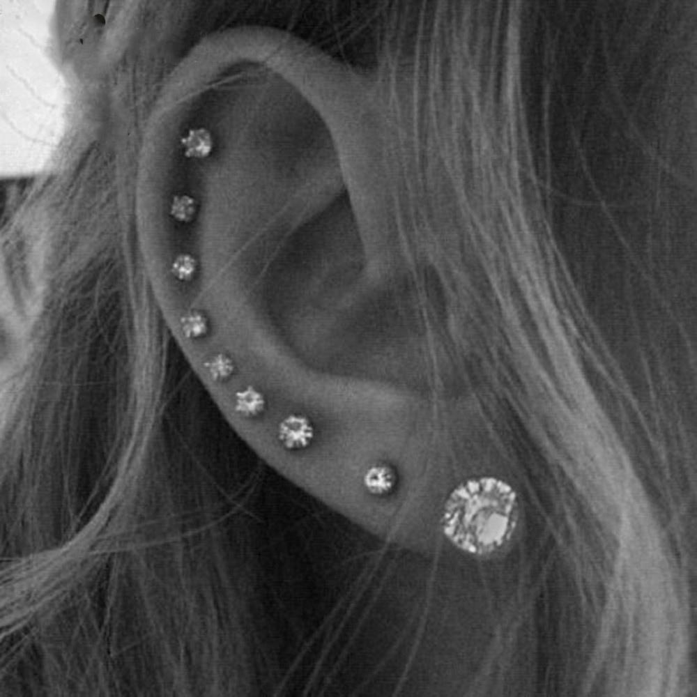 1 Cặp Khuyên Xỏ Sụn Tai Gợi Cảm Thời Trang