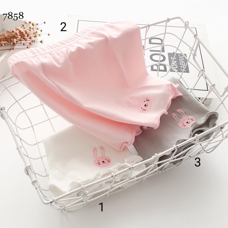 Quần legging đùi cho bé gái 1-7 tuổi chất cotton đẹp mềm mát Rio sẵn hàng