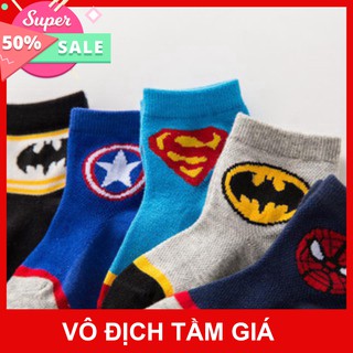 [SET 10 ĐÔI TẤT] Tất vớ chống trượt hình siêu nhân kute cho bé yêu tất siêu nhân cho bé-tất vớ trẻ con