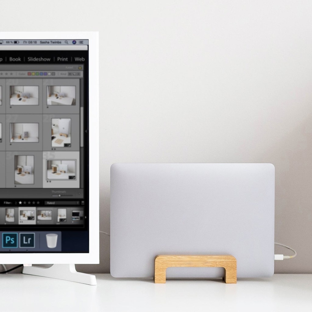 Macbook/Notebook/Phone/Tablet stand dock station - Giá đỡ Macbook/ Notebook/Điện thoại/Máy tính bảng gỗ plywood cao cấp