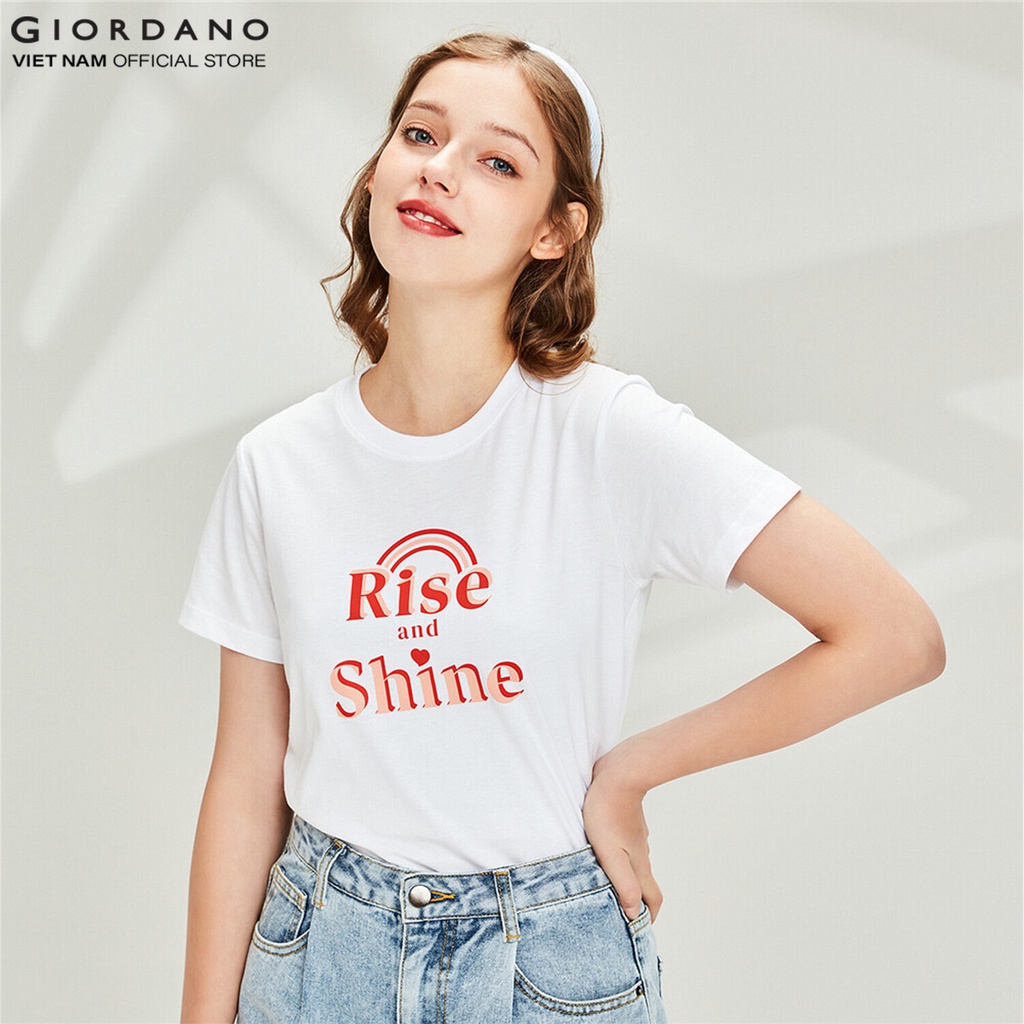 Áo Thun Cổ Tròn Nữ Giordano 05390221