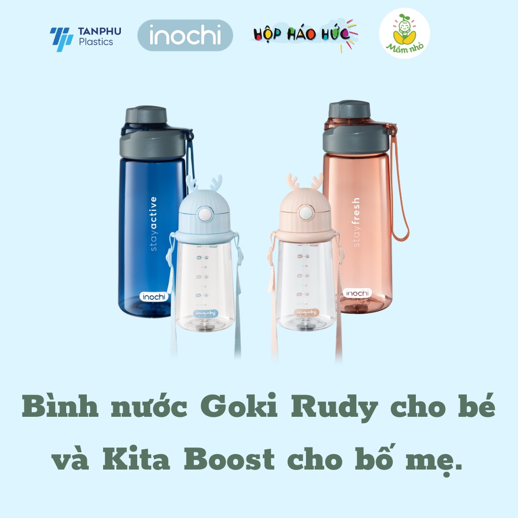 Bình nước Inochi chịu nhiệt Kita Boost 460ml 670ml Bình nước Nhật Gia dụng nhật