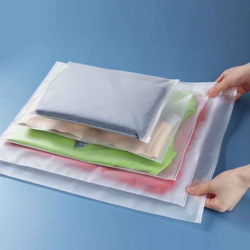 Túi zip zipper lụa mờ khóa kéo đựng giày dép, quần áo, phụ kiện cá nhân