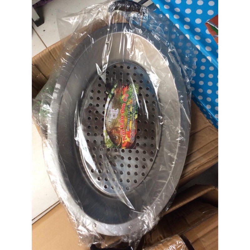 Khay om cá ,lẩu cá inox