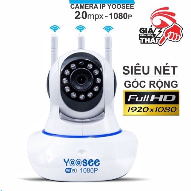 Camera IP Yoosee 3 râu 2.0 Full HD 1080P - 100% Tiếng Việt 2020