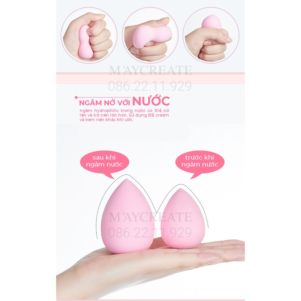 Bông Mút Tán Kem Maycreate Combo 3 Chiếc | BigBuy360 - bigbuy360.vn