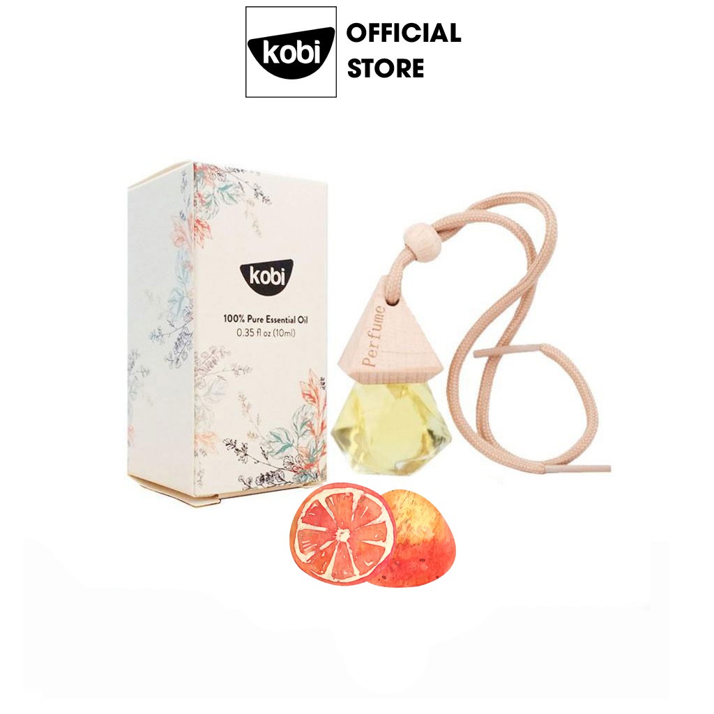 Tinh dầu treo xe ô tô hương Bưởi Kobi giúp khử mùi, chống say xe hiệu quả - 10ml