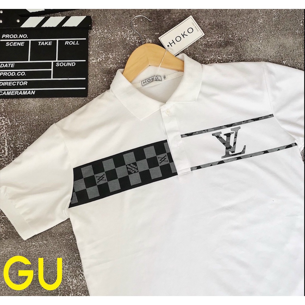 ÁO THUN CỔ POLO NAM IN SỌC CARO PHỐI CHỮ SIÊU XINH LÊN FORM CỰC LỊCH LÃM HÀNG BAO ĐẸP - WEDO