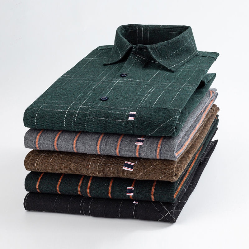 Áo Sơ Mi Ca Rô Dài Tay Dáng Rộng Thời Trang Hongkong Cá Tính Dành Cho Nam Trung Niên 2022