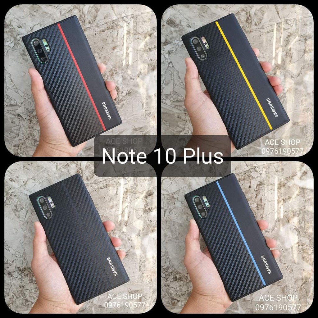 Ốp Samsung Note 8,Note 9, Note 10 plus, S8, S10, S10 Plus vân Carbon
