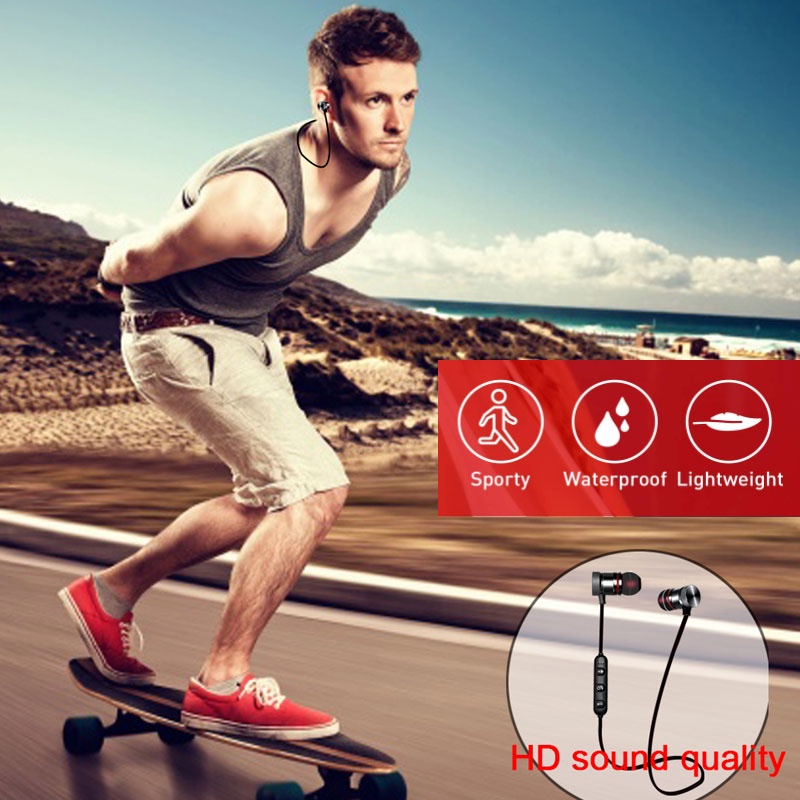 Tai Nghe Bluetooth 5.0 Không Dây Đeo Cổ Kèm Mic Dùng Cho Tất Cả Các Dòng Điện Thoại