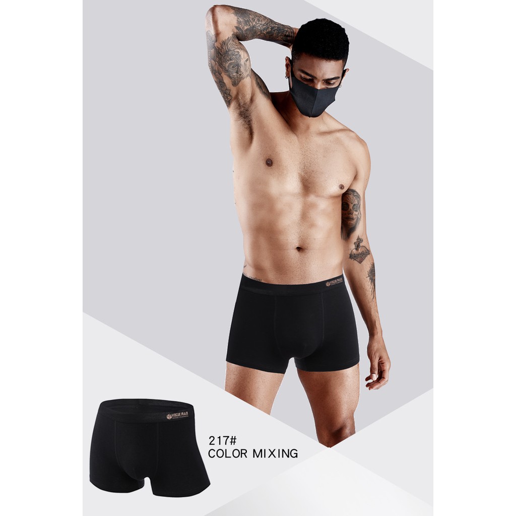 Quần lót nam boxer sịp đùi nam NuciFera X3 cotton tự nhiên chất dày mát co dãn