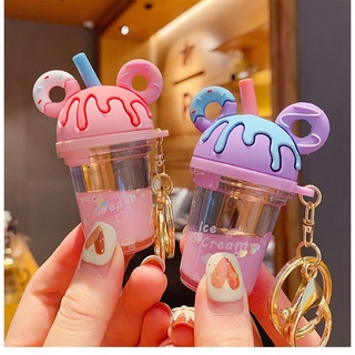 Móc khóa hình ly trà sữa dễ thương