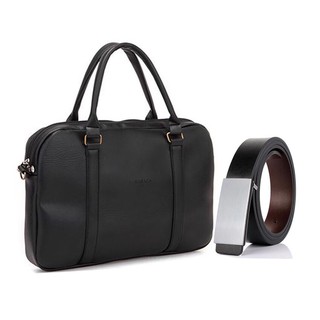 Cặp Túi Da Nam Đựng Laptop Tài Liệu X05 Kèm Thắt Lưng Da Nam MT