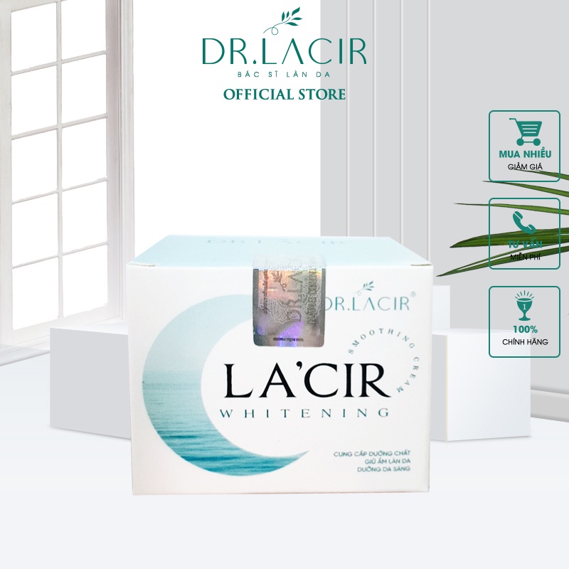 Kem dưỡng da ban đêm mini La'cir Whitening Smoothing Cream DR.LACIR hộp 5g DR603