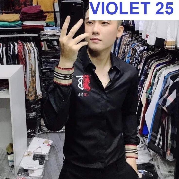 ÁO SƠ MI NAM TRẮNG THÊU LOGO VIỀN CỔ NHIỀU MẪU HÀNG ĐẸP GIÁ BÈO TB24-25-22-27-34-42 VIOLET SHOP ་