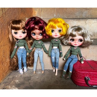 Quần jean cho búp bê blythe