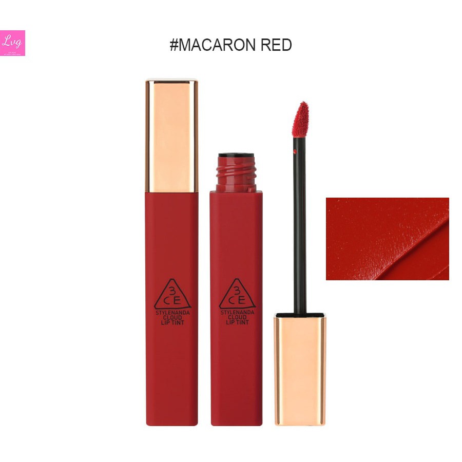 Son 3CE cloud lip tint macaron red (màu đỏ tươi)