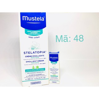 Mustela Stelatopia crème Emolliente Cream (200 ml): Kem Dưỡng Da Dành Cho Bé Da Chàm Thể Tạng.