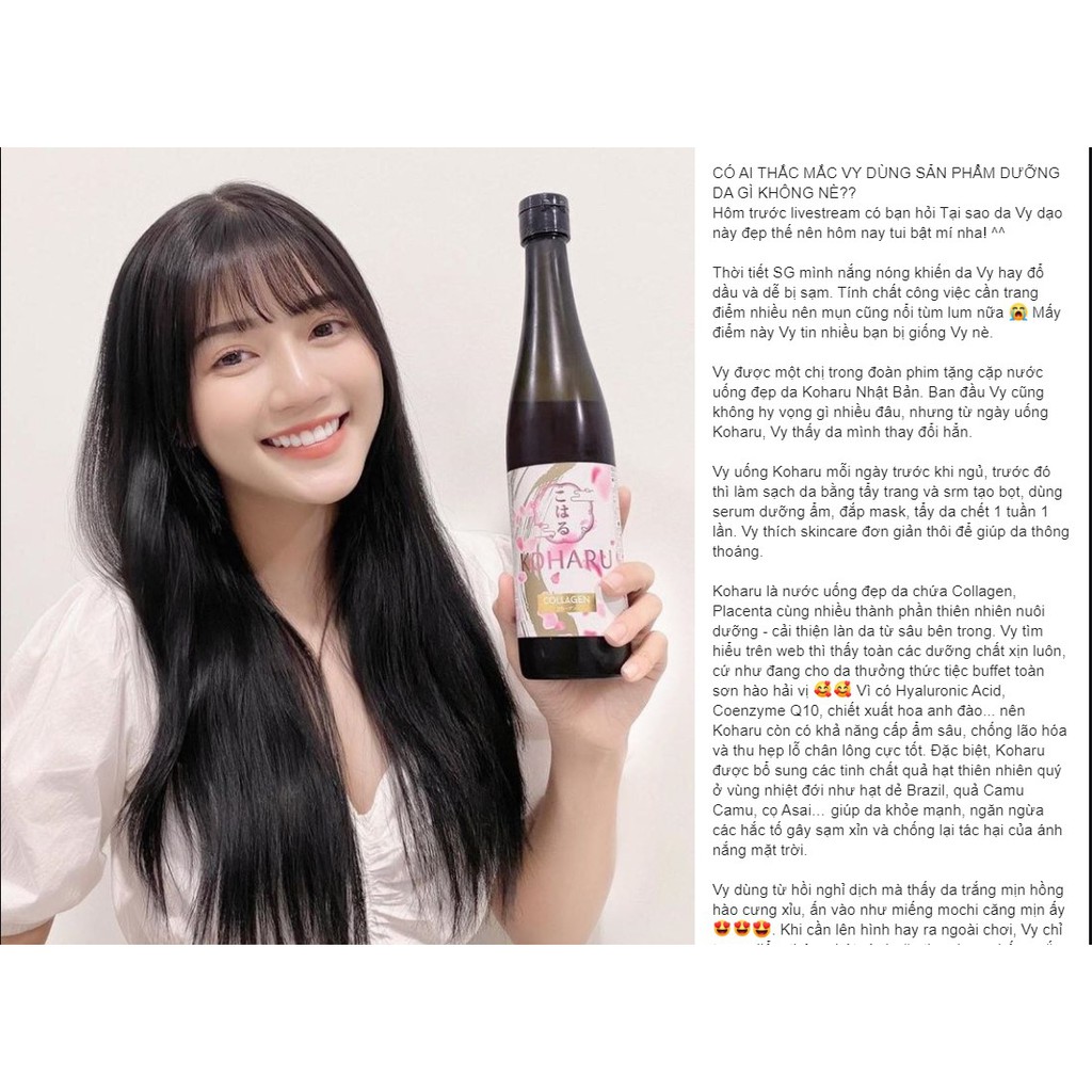 Nước Uống Đẹp Da COLLAGEN KOHARU 84000mg Collagen Peptide, Chống Lão Hóa Đến, Khỏe Tóc & Móng(500ml/Chai) | Thế Giới Skin Care