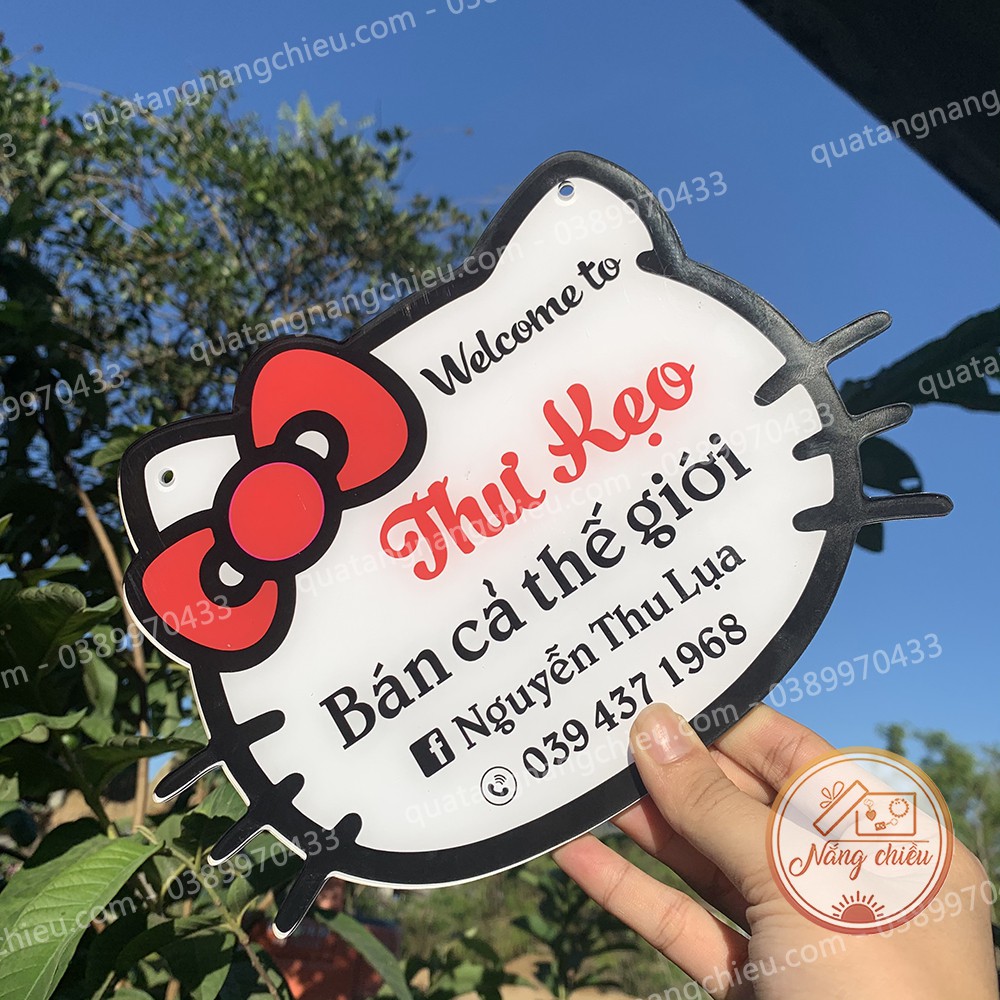 Bảng hiệu mèo hello kitty_ Bảng hiệu shop bán hàng online_ bảng hiệu giá rẻ