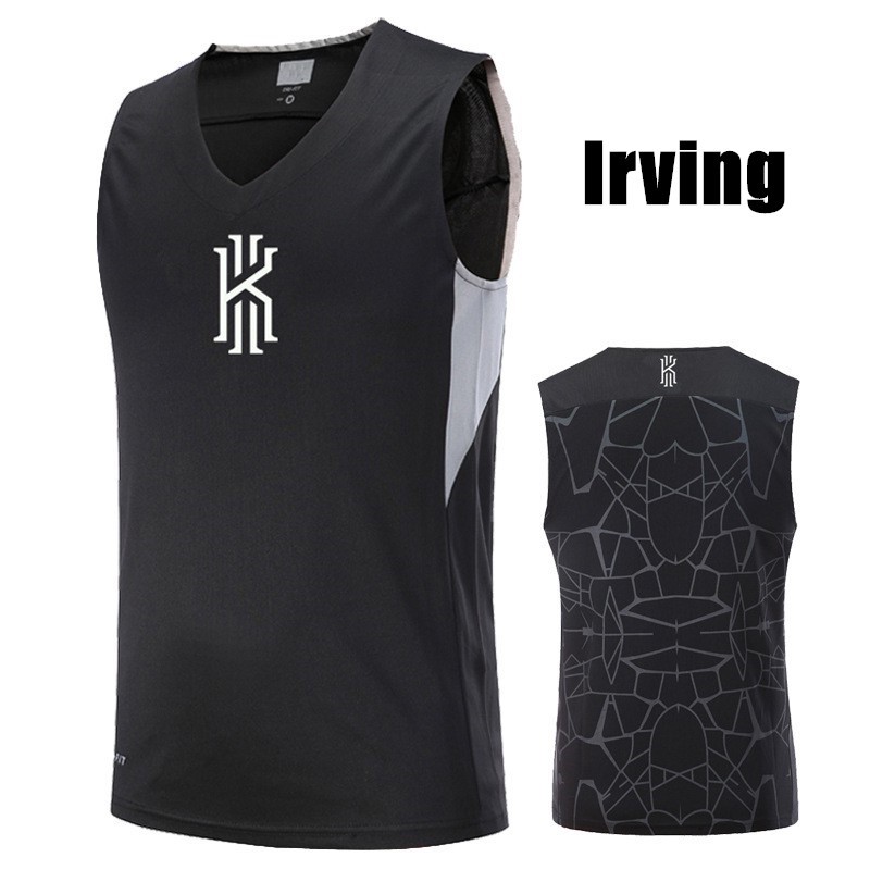 Áo thun bóng rổ cộc tay cổ tròn in chữ kyrie irving & kedurant & Kobe Bryant