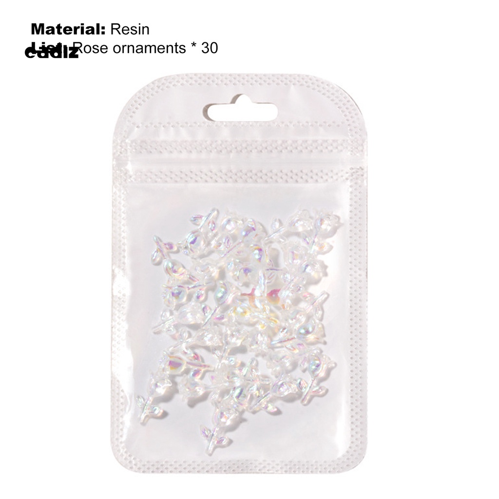 [Hàng mới về] Hoa hồng bằng nhựa resin cực quang 3D trang trí móng tay nghệ thuật