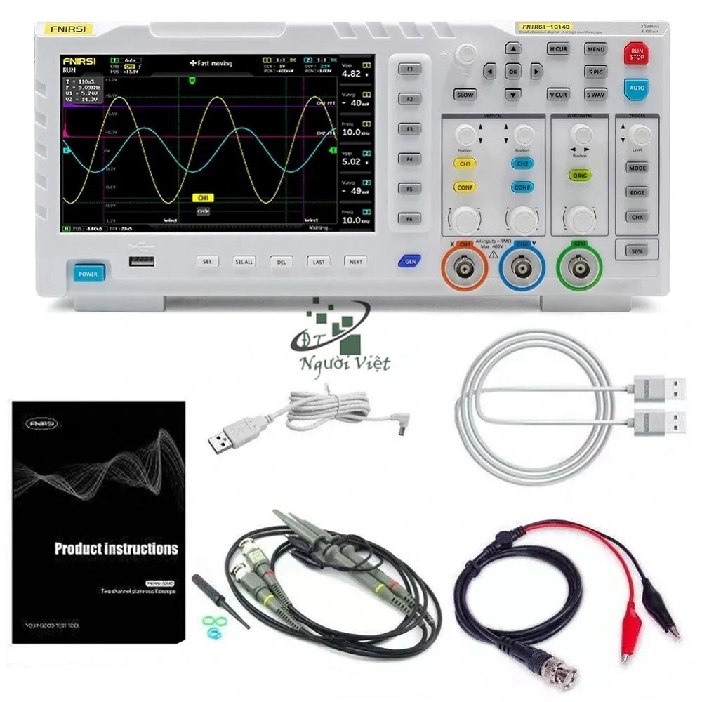 FNIRSI 1014D máy hiện sóng 2 kênh và phát tín hiệu 100MHz - FNIRSI-1014D