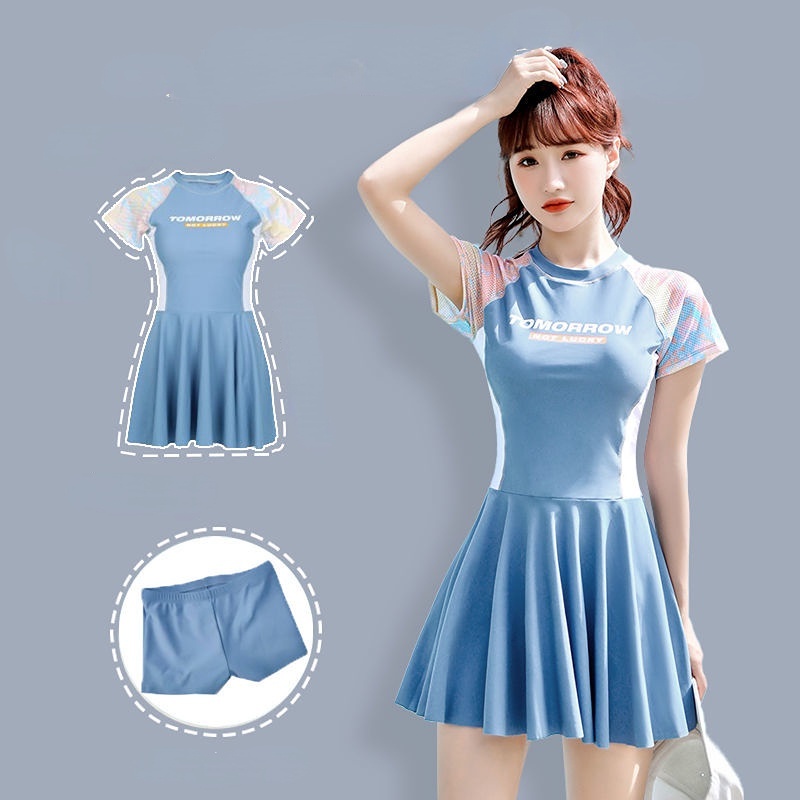 Áo tắm Nữ Một mảnh Áo tắm Phong cách Hàn Quốc Phụ nữ Thấp chìa khóa Áo tắm Kỳ nghỉ Du lịch Bãi biển Sexy Bikini