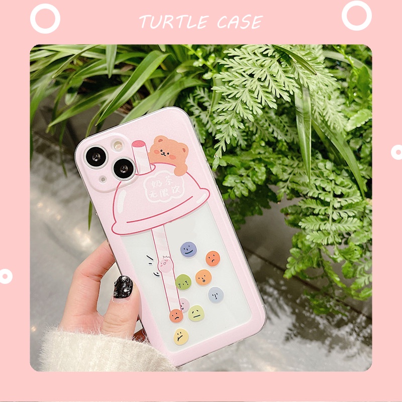 Ốp lưng iphone ốp Điện Thoại Trong Suốt Hình Ly Trà Sữa Cho iPhone 14 13 12 11 PROMAX XS XR XSMAX SE2020 6 7 8PLUS