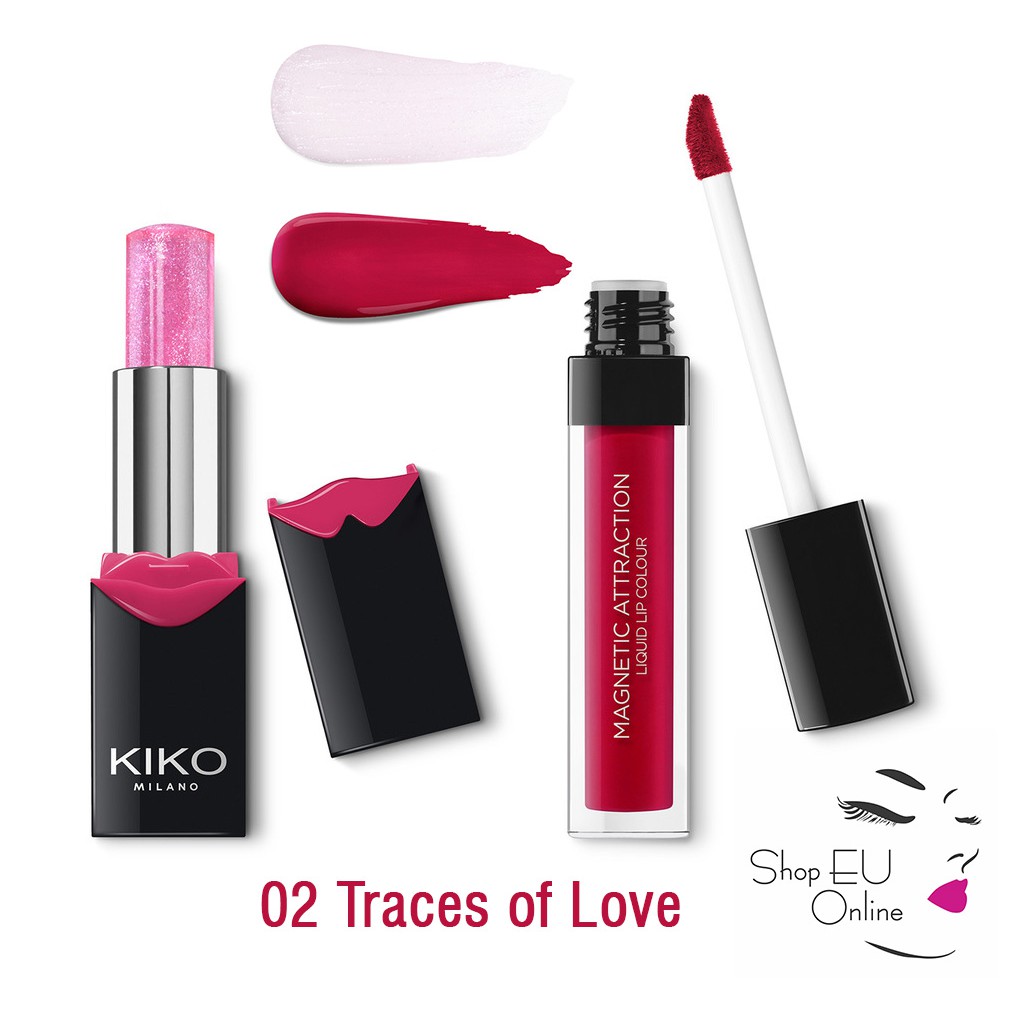 Son kem lì kiko - combo 2 Son Môi Kiko Magnetic Attraction Perfect Lip Kit: Son lì + Son dưỡng không màu