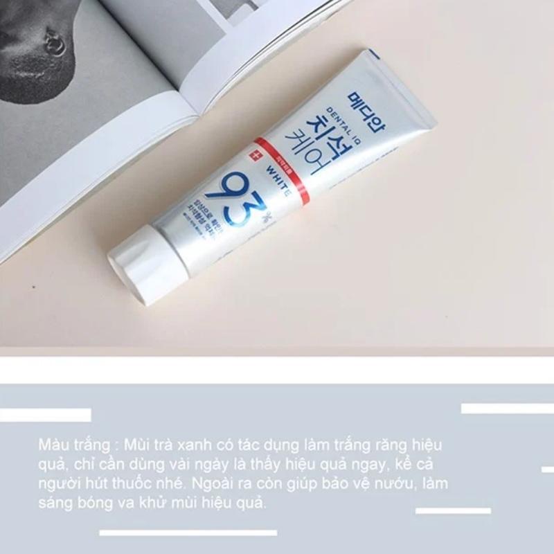 Kem đánh răng median dental IQ 93% Toothpaste 120g, giúp trắng răng, giảm ố, loại bỏ mùi hôi