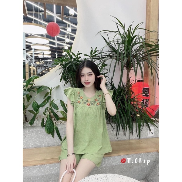 Bộ Đũi Thêu Cánh Tiên
