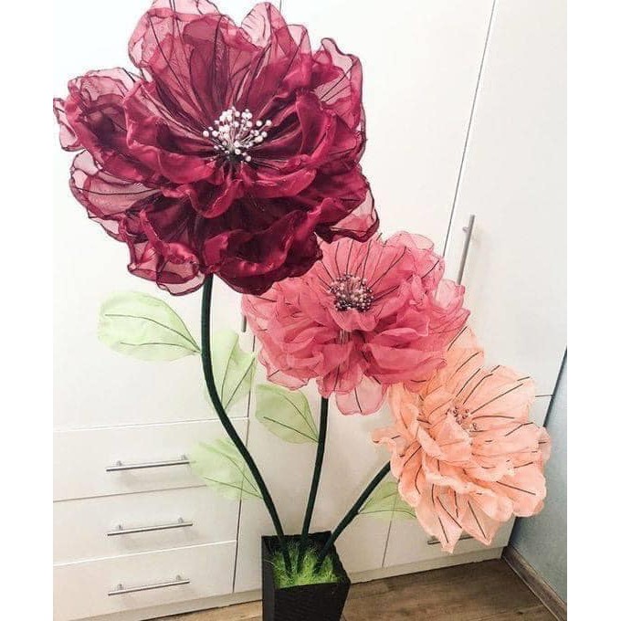 Cành hoa khổng lồ decor, trang trí nhà cửa, không gian, góc làm việc, quán xá....( Mẫu mới nhiều cánh bồng bềnh)
