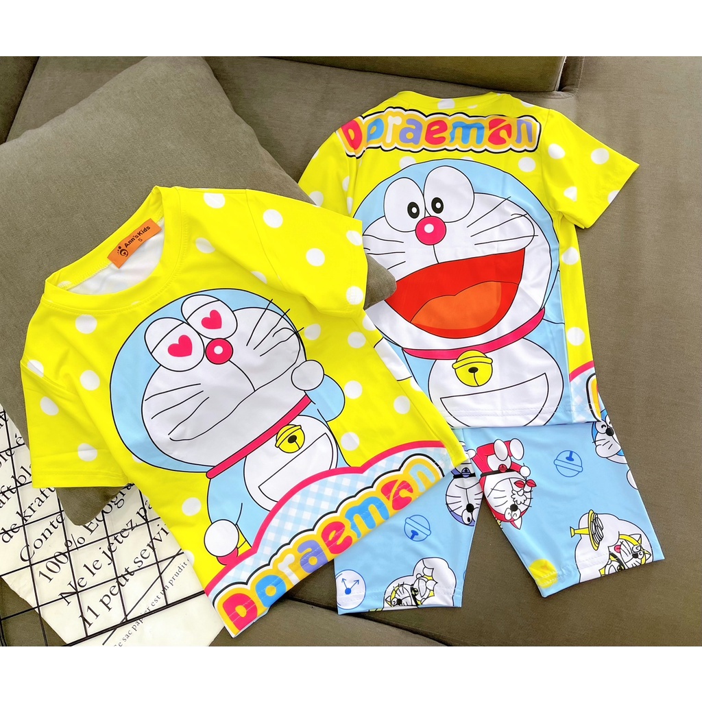 Set Đồ Bộ Mặc Nhà Cho Bé Gái Vải Thun Lạnh 3D Quần Áo Trẻ Em Size Nhí Đại 9-43 Kg In Hoạt Hình Siêu Bền Đẹp Homie Kids