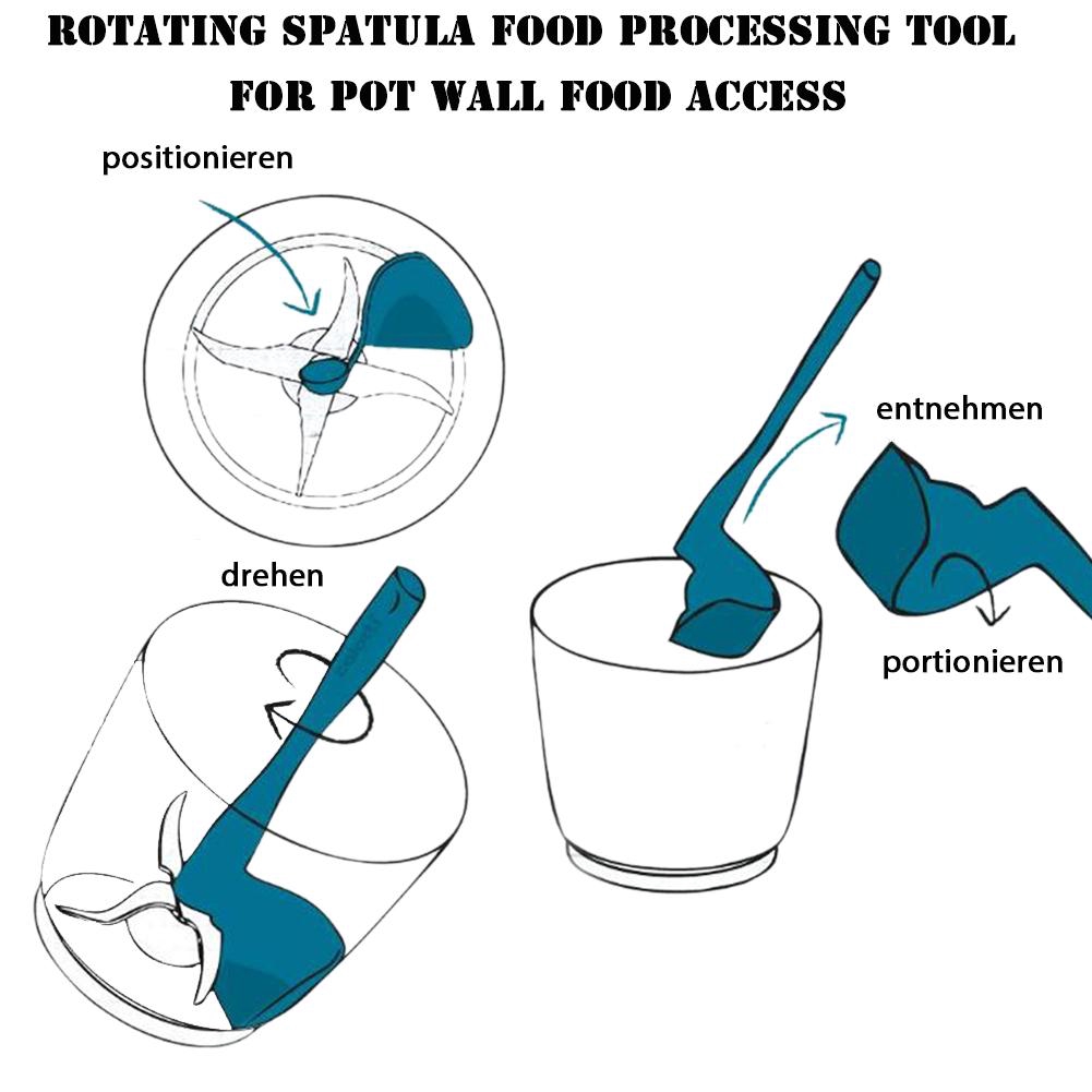 Rotating Spatula For Thermomix TM5/TM6/TM31 Removing, Scooping &amp; Portioning Food Processor Tools