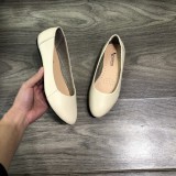 Giày búp bê nữ mũi nhọn Lunashoes 1075 mũi nhọn da thật cao cấp nhiều màu (BH 24TH)