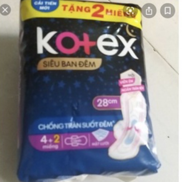 Combo 8 gói Băng vệ sinh Kotex ban đêm 28cm tặng