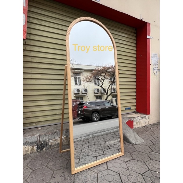 Gương toàn thân cao cấp gỗ tự nhiên loại một,gương toàn thân soi dáng cao A335