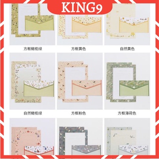 Hình ảnh Set giấy viết thư A5 họa tiết hoa FLORAL BG cực xinh nhiều mẫu phụ kiện quà tặng KING9