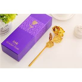 bông hồng mạ vàng 24k