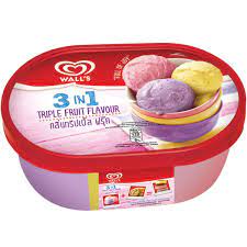 Kem Wall's 3 trong 1 Triple Fruits 470g - tặng bộ bài Lầy đơn từ 150k