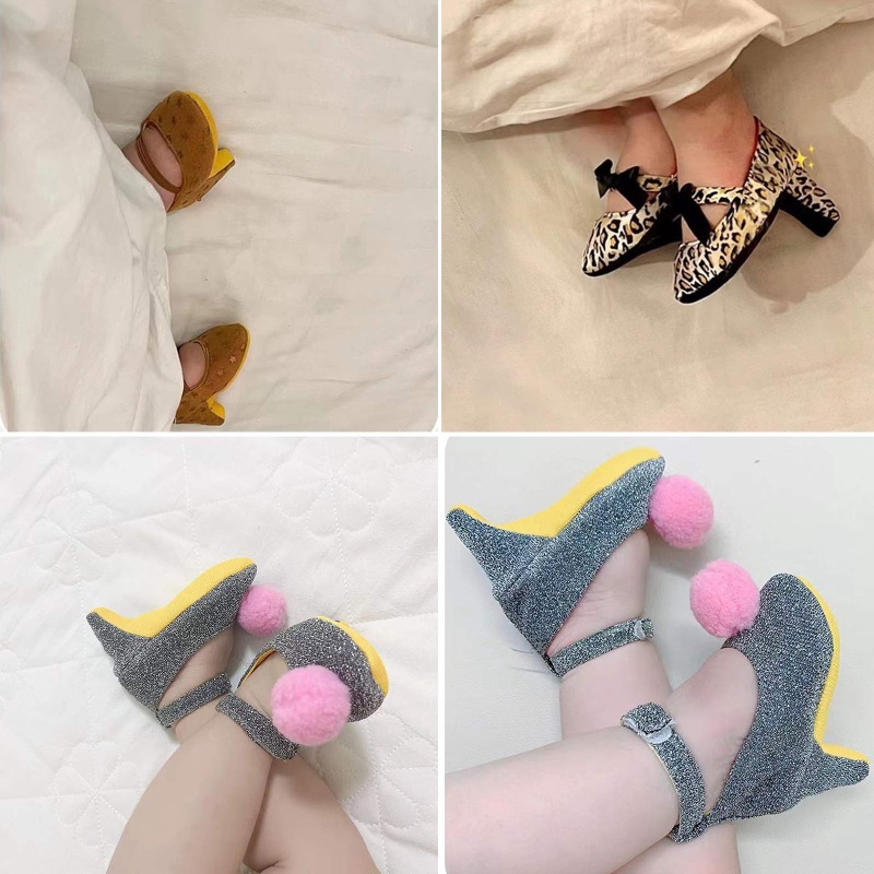 1 Đôi Giày Cao Gót Chấm Bi Đế Mềm Làm Phụ Kiện Chụp Ảnh Kỷ Niệm Cho Bé Gái Sơ Sinh