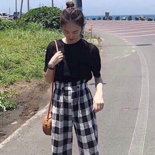 Bộ áo khuy quần caro siêu hot hit