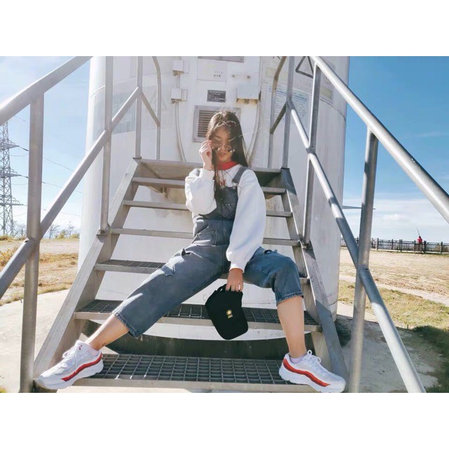 quần yếm ulzzang quần yếm jean lửng rộng ống suông quần yếm bò jeans kiểu hàn quốc xịn | BigBuy360 - bigbuy360.vn
