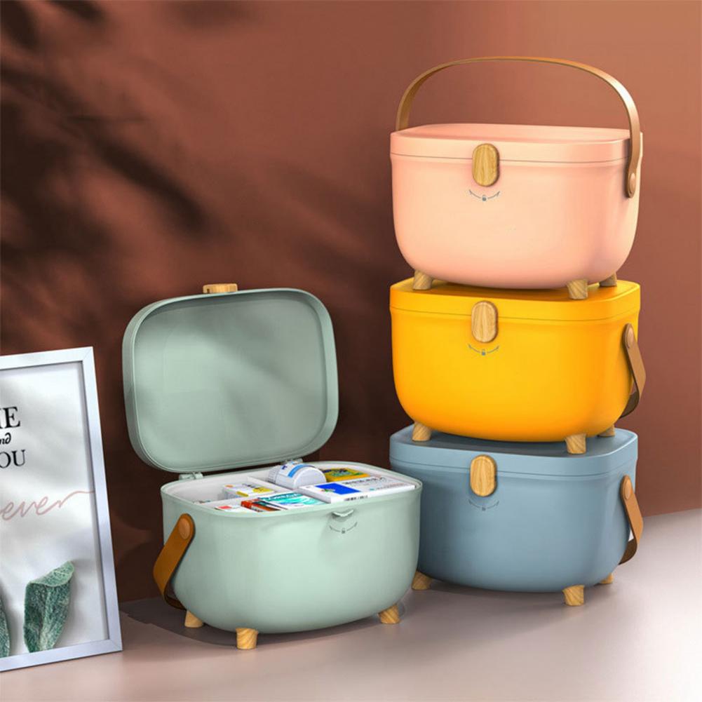 Hộp Đựng Thuốc Gia Đình Hai Tầng Hộp Y Tế Phân Loại Thuốc  Cỡ Lớn Siêu Tiện Dụng Hình Oval oxygen072