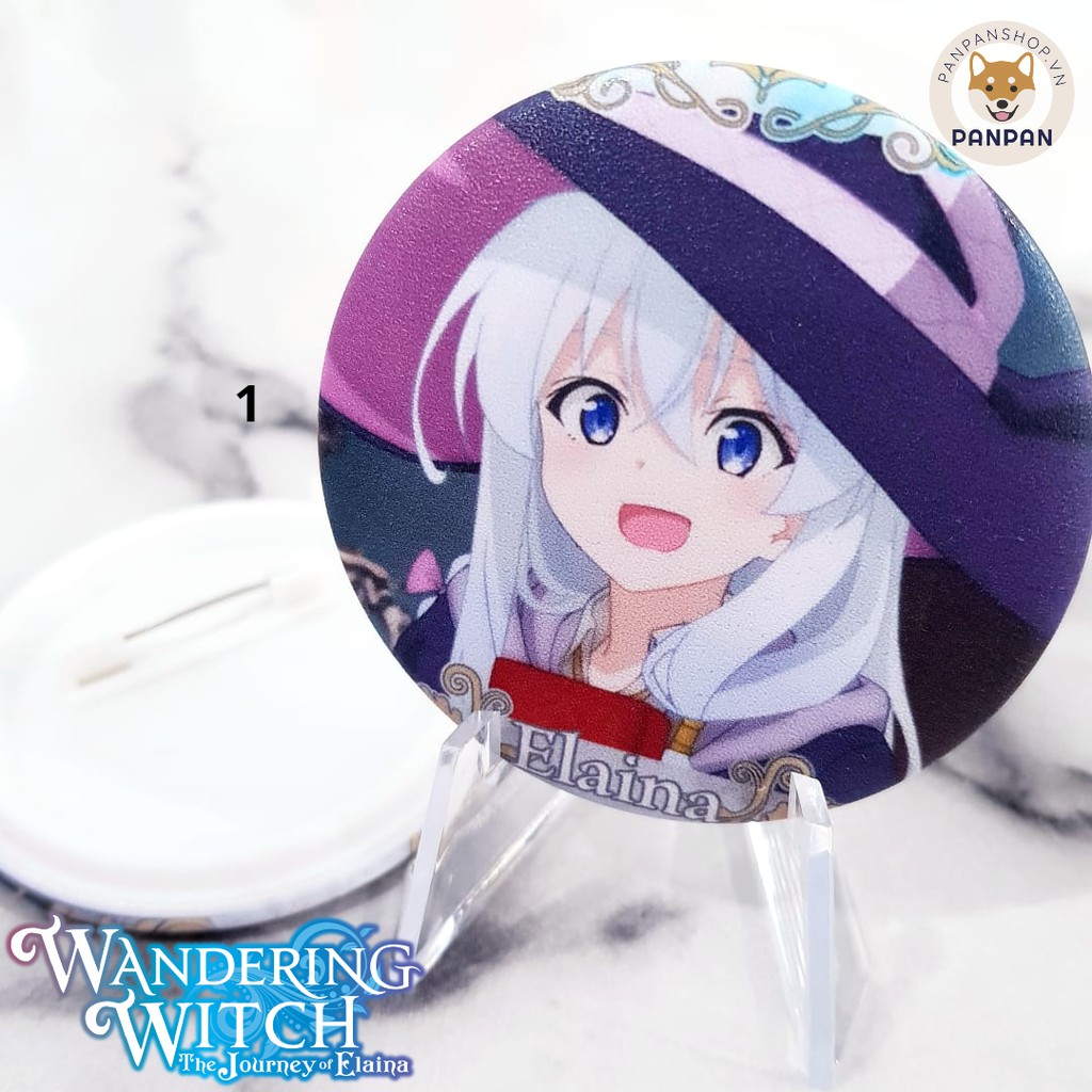 Huy Hiệu Majo no Tabitabi Elaina / Wandering Witch 4 mẫu(6CM)