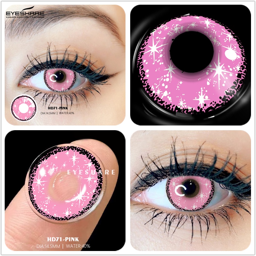 Cặp kính áp tròng EYESHARE nhiều màu sắc tùy chọn độc đáo dành cho hóa trang halloween