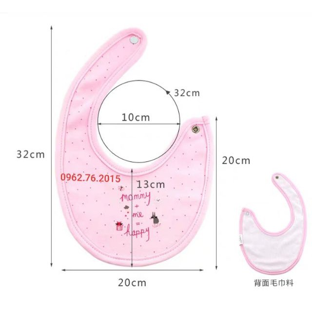 Set 3 yếm tròn Momcare